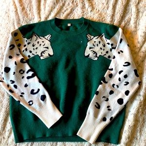 LEOPARD SWEATER - large pullover